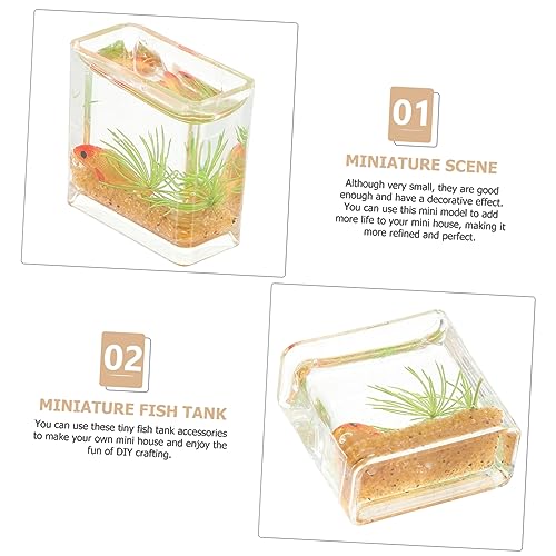 FOYTOKI Miniatur Aquarium Dekoration Miniatur Fischglas Ornament aus Resin Kleines Miniaturmodell für Puppenhaus DIY Bastelzubehör als Küchentisch Deko Orange FOYTOKI Miniatur Aquarium Dekoration Miniatur Fischglas Ornament aus Resin Kleines Miniaturmodell für Puppenhaus DIY Bastelzubehör als Küchentisch Deko Orange von FOYTOKI