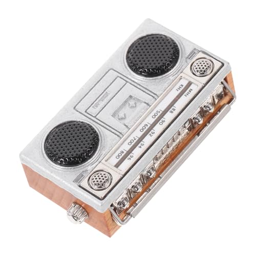 FOYTOKI Miniatur Retro Radio Winzige Radio Modelle Kleine Retro Radio Figuren Kleine Radio Modelle Zartes Miniatur Radio Winziges Radio Dekor Miniatur Radio Statuen Miniatur Radio von FOYTOKI