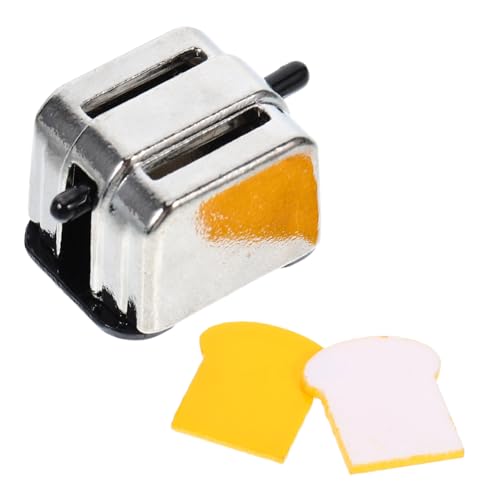FOYTOKI Miniatur Toaster Modell aus Zinklegierung Kleines Küchengerät mit Zwei Brotscheiben Langlebiges und Geruchsfreies Küchenornament für Puppenhaus Stabiles Mini Haushaltsgerät Dekor FOYTOKI Miniatur Toaster Modell aus Zinklegierung Kleines Küchengerät mit Zwei Brotscheiben Langlebiges und Geruchsfreies Küchenornament für Puppenhaus Stabiles Mini Haushaltsgerät Dekor von FOYTOKI