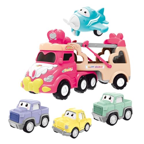 FOYTOKI Kinderspielzeug 1 Set Inertial Pull Back Modell LKW Für Ädchen Baufahrzeug Ohne Batterie Interessantes Spielzeugauto Für Pink Farbe Auto Spielzeug Autorennbahn Spielzeugauto von FOYTOKI