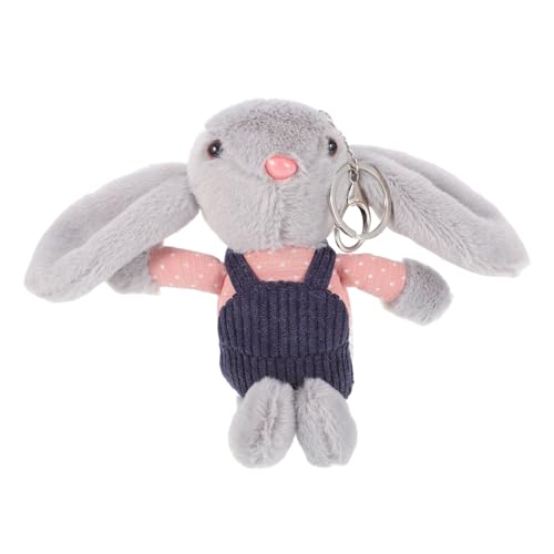 FOYTOKI Plüsch Schlüsselanhänger Rucksack Charm Ästhetischer Schlüsselanhänger Fuzzy Schlüsselanhänger Ästhetischer Schlüsselanhänger Geldbörse Charm Hase Rucksack Charm von FOYTOKI