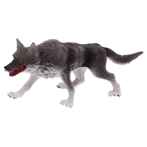 FOYTOKI Realistisches Wolf Modell aus Abs Stehende Wildtier Figur Pädagogisches Wolf für Detailgetreues Tier Ornament Stabile Desktop Dekoration FOYTOKI Realistisches Wolf Modell aus Abs Stehende Wildtier Figur Pädagogisches Wolf für Detailgetreues Tier Ornament Stabile Desktop Dekoration von FOYTOKI