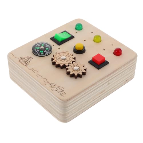 FOYTOKI Holzspielzeug Sensorik Spielzeug Lernspielzeug Holzspielzeug Busy Board Für Sensory Toy Mit Lichtfunktion Pädagogisches Zur Der Motorik Und Kreativität Ideal Für Kleinkinder Ab 1 Jahr von FOYTOKI