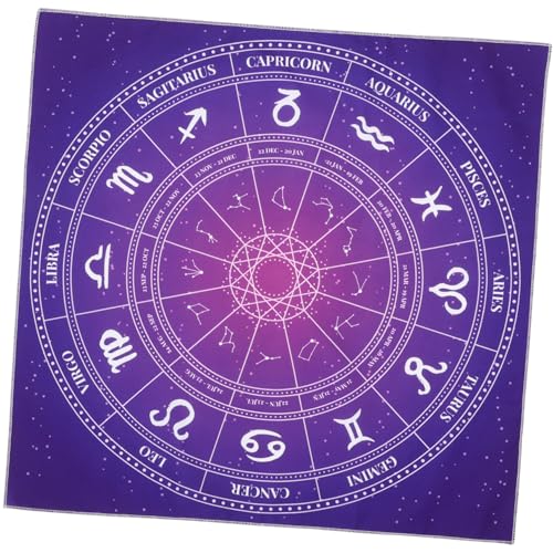 FOYTOKI Tarot-Tischdecke Weissagung Tischdecke Tarot Tisch Abdeckung Tarot Tischdecke Tarottuch Tischläufer Altarteppich Astrologie-Wahrsagerei-Schreibtischtuch-Requisite Polyester von FOYTOKI