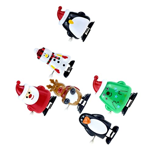 FOYTOKI Weihnachts Wind up Tiere Lustige Mechanische Figuren Rentier Schneemann Weihnachtsbaum Dicker Und Dünner Pinguin Partyartikel Für von FOYTOKI