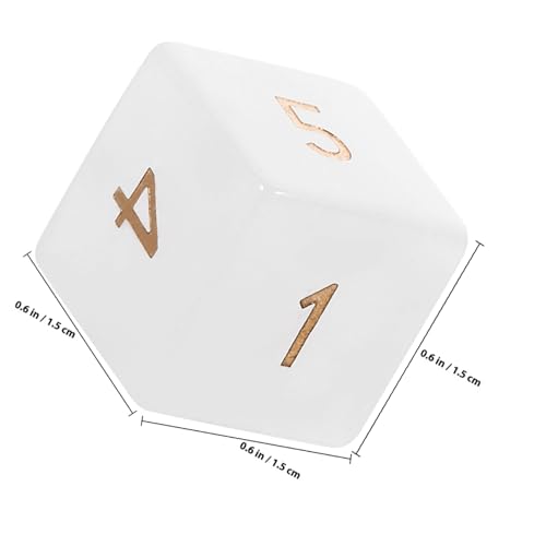 FOYTOKI Weißer Kristallwürfel Kleines Spielwürfel zubehör für Brettspiele und Party Kompakt Leicht Geeignet als Ersatzteil für Spiele und Familienunterhaltung FOYTOKI Weißer Kristallwürfel Kleines Spielwürfel zubehör für Brettspiele und Party Kompakt Leicht Geeignet als Ersatzteil für Spiele und Familienunterhaltung von FOYTOKI