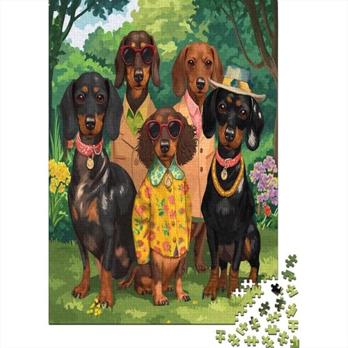 Dachshund Puzzle 1000 Teile Für Erwachsene Und Kinder Ab 14 Jahren Für Stressabbauer Puzzel 1000pcs (75x50cm) von FPAKAKIIE