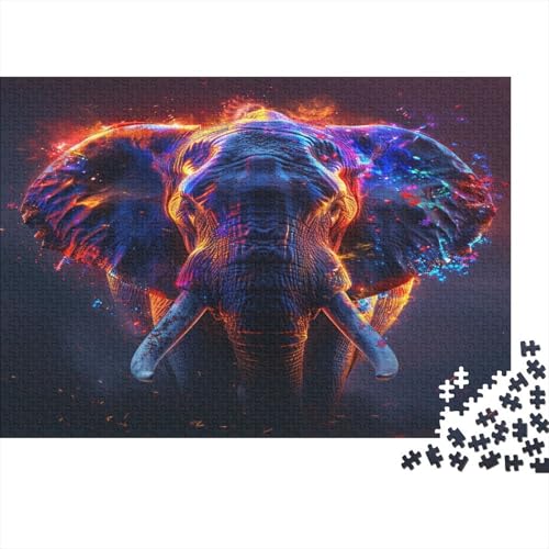 Elefant Puzzle 1000 Teile Erwachsene, Puzzlespiel Jigsaw Puzzles Erwachsenen Puzzlespiel Puzzel 1000pcs (75x50cm) von FPAKAKIIE