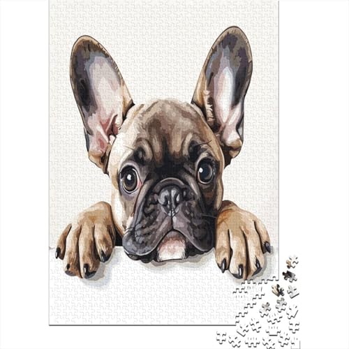 Französische Bulldogge Puzzle 1000 Teile Für Erwachsene Und Kinder Ab 14 Jahrenfür Stressabbauer Puzzlespiel Erwachsenen Puzzlespiel Puzzel 1000pcs (75x50cm) von FPAKAKIIE