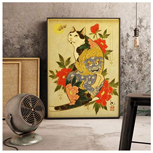 Puzzle 2000 Teile Retro Japanisches Samurai-Katzen-Tattoo-Katzen-Poster Für Holzspielzeug Für Erwachsene Dekompressionsspiel Wg139Vy 100x70CM Puzzle 2000 Teile Retro Japanisches Samurai-Katzen-Tattoo-Katzen-Poster Für Holzspielzeug Für Erwachsene Dekompressionsspiel Wg139Vy 100x70CM von FPTZL