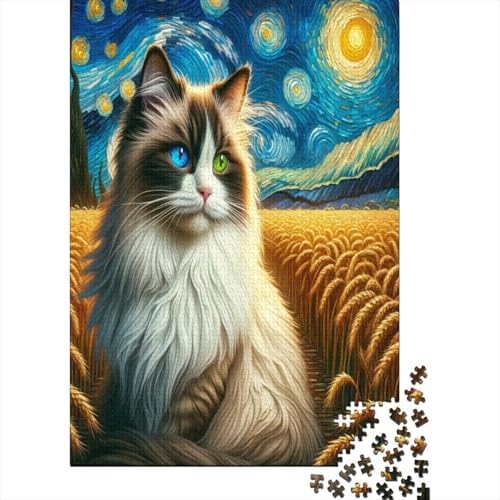 Cute Kat 1000 Teile Puzzle Für Erwachsene, Hochwertige Recycelbare MateriAußerirdische Und Druck Puzzlespiel, Familienspiel, Geschenk Für Liebhaber Oder Freunde Puzzel 1000pcs (75x50cm) von FQBZKALIE