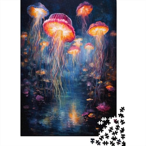 Quallen Puzzlespiel 1000 Teile Erwachsene -Puzzle 1000 Stück Spiel Puzzles Für Erwachsene Kinder Puzzle Erwachsenen Puzzlespiel Puzzel 1000pcs (75x50cm) von FQBZKALIE