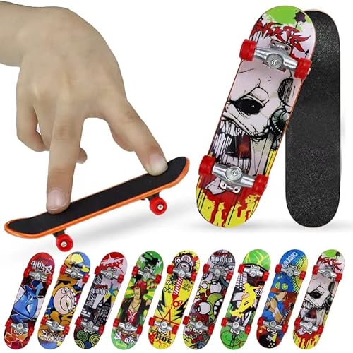 Finger Skateboard - 12 stylische Fingerskateboards, Spielzeug Finger Skateboard für Party I Fingerboard Spiele für Jungen und Mädchen I Board Mitgebsel für Teenager I Give Aways Kinder von FQVB