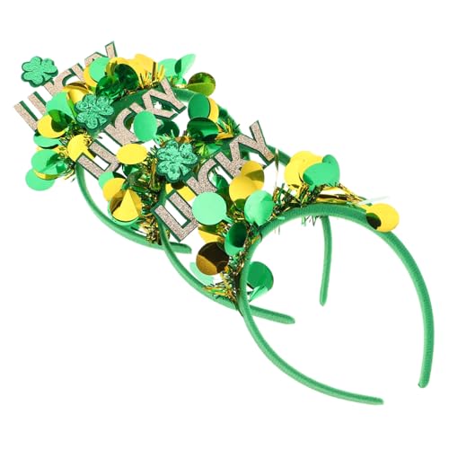 3st Klee Stirnband Griff Für Suppentopf Hut Stirnbänder Irische Kopfbedeckung Patrick Kopfbedeckung Irische Stirnbänder Dekorative Stirnbänder Für Damen Partystirnband Green Metall FRCOLOR von FRCOLOR