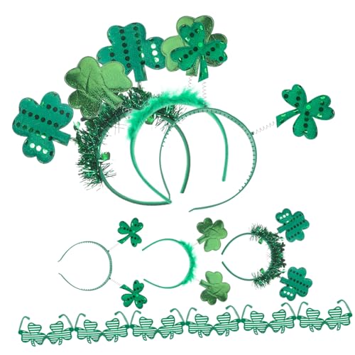 FRCOLOR 1 Satz Irisches Stirnband St. Patricks Day Head Boppers Kleeblatt Stirnbänder Masse St. Patricks Day Stirnband Modebrillen Für Männer Valentinstag Kopfschmuck Zubehör Stoff Green von FRCOLOR