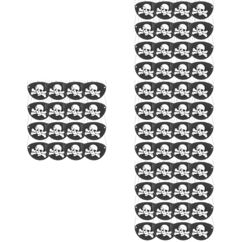 FRCOLOR 1 Satz -augenklappe Baumelnde Haarnadel Halloween-horrormasken Augenklappe Schlafen Piraten-patch Blumenhaarnadel Baumeln Lassen Schwarze Augenklappen Black Gefühlt 24st von FRCOLOR