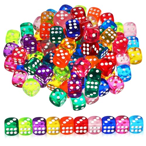 FRCOLOR 100 Stück Teiliges Acrylwürfel Bunt Farbige Spielwürfel für Brettspiele Party Favor Würfelspiele Erwachsene mit Aufbewahrungsbox Vielseitig Einsetzbar FRCOLOR 100 Stück Teiliges Acrylwürfel Bunt Farbige Spielwürfel für Brettspiele Party Favor Würfelspiele Erwachsene mit Aufbewahrungsbox Vielseitig Einsetzbar von FRCOLOR