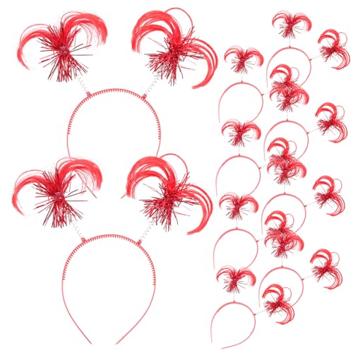 FRCOLOR 10st Halloween-stirnbänder Für Hellrosa Stirnband Gesichts-stirnband Stachelig Sonne Stirnband Haarband Mit Clips Klare Haargummibänder Haarbänder Frauen Rot Perücke von FRCOLOR