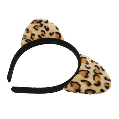 FRCOLOR 12 Stück Gemustertes Katzenohren Stirnband Tierohren Damen Katzen Stirnband Pelzige Tier Stirnbänder Leopardenohren Hasenohren Stirnband Leopardenmuster Ohren Mehrere von FRCOLOR