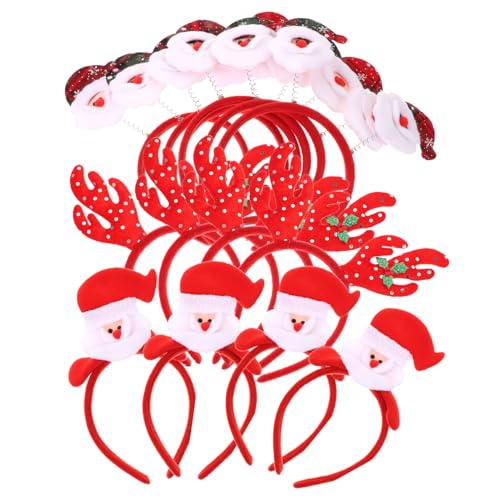 FRCOLOR 12st Santa Stirnband Weihnachtsoutfit Plüsch Weihnachts-rentier-stirnbänder Weihnachtsstirnbänder Für Frauen Weihnachtsdekorationen Rentiergeweih Stirnband Urlaub Stirnbänder Harz von FRCOLOR