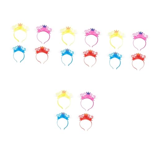 FRCOLOR 16 Stk 2023 Stirnband Glitzerstirnbänder für damen Partygeschenke für das neue Jahr leuchtender haarreif leucht haargummi leuchtende Partyartikel Leuchtender Haarschmuck Plastik von FRCOLOR