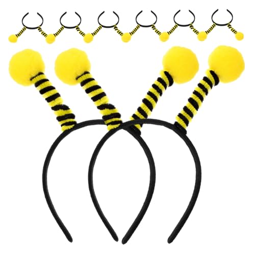 FRCOLOR 16 Stk Biene Haarreifen Bienenkostüm Für Erwachsene Bienenantennen-stirnband Biene Cosplay Kopfschmuck Kopf Boppers Biene Kostüm Stirnband Haarfolierungsbrett Bommel-stirnband von FRCOLOR