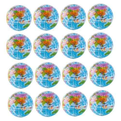 FRCOLOR 18 Stück Teiliges Globe Squeeze Bälle aus Langlebigem PU Elastische Anti stressspielzeuge mit Weltkugel Design für Jungen und Mädchen zur Stressreduktion und Motorischen FRCOLOR 18 Stück Teiliges Globe Squeeze Bälle aus Langlebigem PU Elastische Anti stressspielzeuge mit Weltkugel Design für Jungen und Mädchen zur Stressreduktion und Motorischen von FRCOLOR