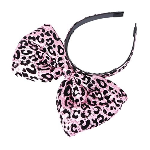 FRCOLOR 1Stk Bogen-Leopard-Stirnband Stirnbänder Zähne Haarband Bowknot-Haarband Haarschal haarschmuck halloween costume Frauen Haarreifen kreatives Party-Stirnband Stoff rot von FRCOLOR