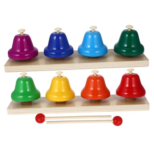 FRCOLOR 2 Satz Holzspielzeug Percussion Instrument Teilig mit Bunten Glocken Sicherer Holzklang für Frühkindliche Fördert Hand Auge koordination und Motorische Fähigkeiten FRCOLOR 2 Satz Holzspielzeug Percussion Instrument Teilig mit Bunten Glocken Sicherer Holzklang für Frühkindliche Fördert Hand Auge koordination und Motorische Fähigkeiten von FRCOLOR