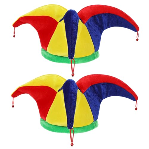FRCOLOR 2 Stück Lustiger Clownhut Teilig mit Glocken Karneval Kostümzubehör Verstellbar für Halloween Party Karneval Fasching Accessoire für Erwachsene FRCOLOR 2 Stück Lustiger Clownhut Teilig mit Glocken Karneval Kostümzubehör Verstellbar für Halloween Party Karneval Fasching Accessoire für Erwachsene von FRCOLOR
