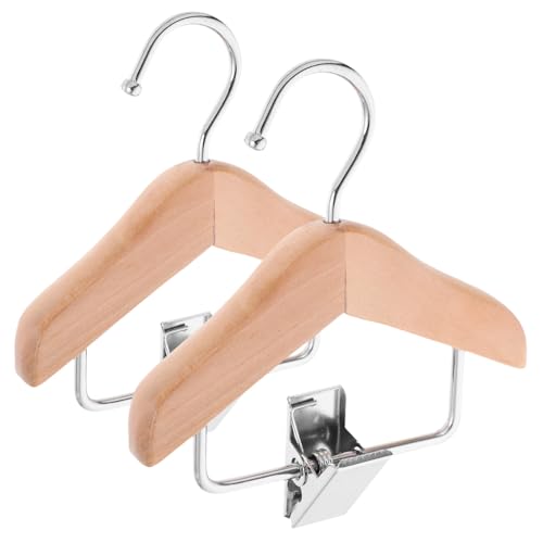 FRCOLOR 2 Stück Mini Holz kleiderbügel für Puppenkleidung Kleine Stabile Miniatur kleiderbügel für Puppenschrank und Hausdekoration FRCOLOR 2 Stück Mini Holz kleiderbügel für Puppenkleidung Kleine Stabile Miniatur kleiderbügel für Puppenschrank und Hausdekoration von FRCOLOR