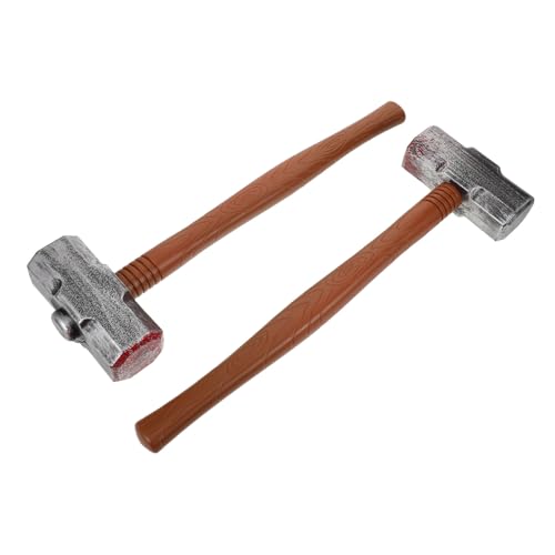 FRCOLOR 2 Stück Realistische Vorschlaghämmer aus Kunststoff mit Abgerundeten Kanten Leicht Sicher Einfach zu Reinigen für Halloween Kostümparty und Rollenspiele FRCOLOR 2 Stück Realistische Vorschlaghämmer aus Kunststoff mit Abgerundeten Kanten Leicht Sicher Einfach zu Reinigen für Halloween Kostümparty und Rollenspiele von FRCOLOR