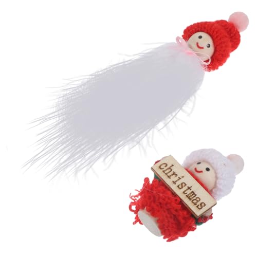 FRCOLOR 2 Stück Teiliges Mini Puppenhaus Weihnachtsdekor Handgefertigte Kleine Stoffpuppen mit Detailreicher Gestaltung Ornamente für Kleine Weihnachtsbäume und Festliche FRCOLOR 2 Stück Teiliges Mini Puppenhaus Weihnachtsdekor Handgefertigte Kleine Stoffpuppen mit Detailreicher Gestaltung Ornamente für Kleine Weihnachtsbäume und Festliche von FRCOLOR