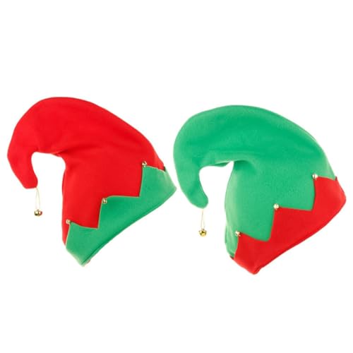 FRCOLOR 2 Stück Teiliges Weihnachts-elfenmützen aus Hochwertigem Material mit Glocken in Rot und Grün Handgefertigte Trendige Kopfbedeckungen für Festliche Kostümpartys und Fröhliche FRCOLOR 2 Stück Teiliges Weihnachts-elfenmützen aus Hochwertigem Material mit Glocken in Rot und Grün Handgefertigte Trendige Kopfbedeckungen für Festliche Kostümpartys und Fröhliche von FRCOLOR