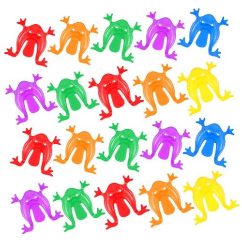 FRCOLOR 20 Stück Teiliges Bunte Hüpfende Frösche aus Sicherem Kunststoff Lustige Bouncing Toys für Kleinkinder für Kindergarten Kinderzimmer und Frühe FRCOLOR 20 Stück Teiliges Bunte Hüpfende Frösche aus Sicherem Kunststoff Lustige Bouncing Toys für Kleinkinder für Kindergarten Kinderzimmer und Frühe von FRCOLOR