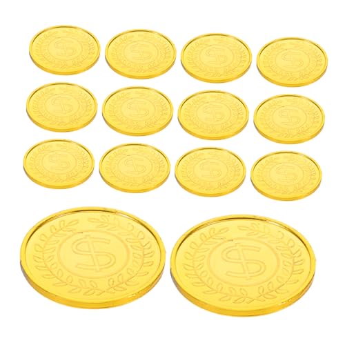 FRCOLOR 200stücke Plastik Piratenmünzen Goldschatzmünze Spielmarken Für Junge Mädchen Brettspiele Halloween Cosplay Realistische Geldimitation Schatztruhe FRCOLOR 200stücke Plastik Piratenmünzen Goldschatzmünze Spielmarken Für Junge Mädchen Brettspiele Halloween Cosplay Realistische Geldimitation Schatztruhe von FRCOLOR