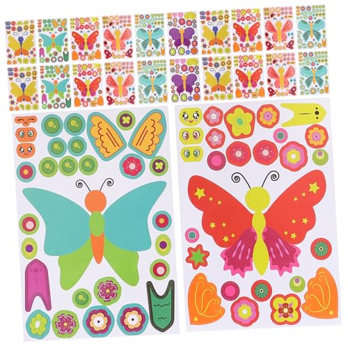 FRCOLOR 27 Blatt Teiliges DIY Schmetterlings Puzzle Aufkleber Bunte Cartoon Schmetterlinge Glatte Oberfläche Einfach zu Kleben Kreative Bastelsticker für Partydekoration und Persönliche FRCOLOR 27 Blatt Teiliges DIY Schmetterlings Puzzle Aufkleber Bunte Cartoon Schmetterlinge Glatte Oberfläche Einfach zu Kleben Kreative Bastelsticker für Partydekoration und Persönliche von FRCOLOR