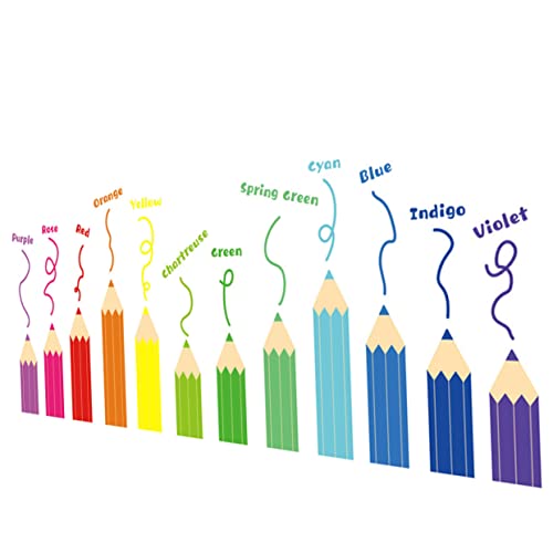 FRCOLOR 2Blätter Bleistift Wandaufkleber Bunte Wandtattoos für Kinderzimmer Spielzimmer und Kindergarten Selbstklebend Kreative Wanddeko für Fröhliche FRCOLOR 2Blätter Bleistift Wandaufkleber Bunte Wandtattoos für Kinderzimmer Spielzimmer und Kindergarten Selbstklebend Kreative Wanddeko für Fröhliche von FRCOLOR