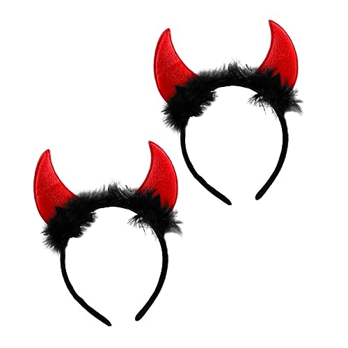 FRCOLOR 2St Halloween-Stirnband Halloween-Teufel verkleiden sich Requisite Make-up-Stirnband Reh halloween haarschmuck halloween kopfschmuck Stirnband aus Horn Halloween-Kostüm-Kopfschmuck von FRCOLOR