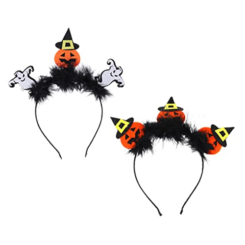 FRCOLOR 2st Kürbis-geist-stirnband Skelett Kostüm Mädchen Stirnband Maske Halloween-haarreifen Kinderkostüme Halloween-kürbis-kostüm Kostüm Stirnbänder Halloween-requisiten Stoff von FRCOLOR