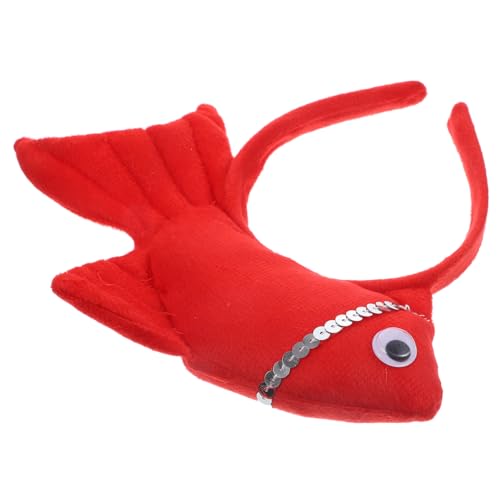 FRCOLOR 3St Haarband für Kinderpartys halloween costume halloween kostüme Plüsch-Tier-Stirnbänder Fisch Stirnband Kleid für Kinder Kinderkleid Kinder Halloween Cosplay Haarreifen rot von FRCOLOR