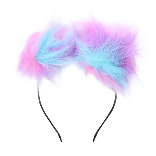 FRCOLOR 3St Stirnband mit Katzenohren Haarschmuck Haarband halloween haarreif halloween headband Haarspangen Haar Haarnadel pelziges Stirnband Flauschiges Ball-Stirnband Kunstfell von FRCOLOR