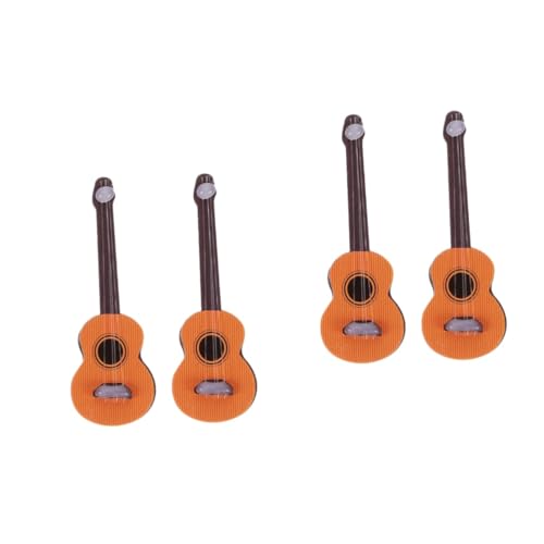 FRCOLOR 4 Stck. Miniatur Gitarren aus Holz Kleine Dekorative Musikinstrumente für Puppenhaus Langlebige Mini Gitarrenmodelle als Puppenzubehör und Raumdekoration FRCOLOR 4 Stck. Miniatur Gitarren aus Holz Kleine Dekorative Musikinstrumente für Puppenhaus Langlebige Mini Gitarrenmodelle als Puppenzubehör und Raumdekoration von FRCOLOR