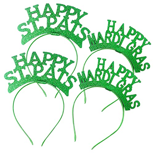 FRCOLOR 4 Stück Irish Day Stirnbänder Festival-party-kopfschmuck Grüne Haaraccessoires St. Patricks Day Party-stirnband Festival-party-stirnband St Patricks Day Kopfschmuck Green Stoff von FRCOLOR