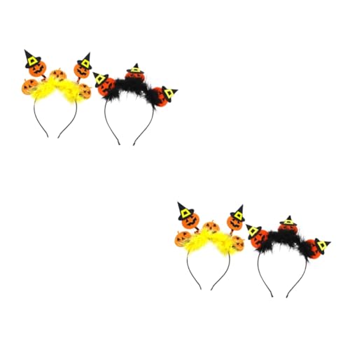 FRCOLOR 4 Stück Kürbis-Geist-Stirnband Halloween-Cosplay-Kopfbedeckung Halloween-Kostüme für Kinder halloween haarreif halloween headband Kürbis Haarreifen Party-Stirnbänder Stoff von FRCOLOR