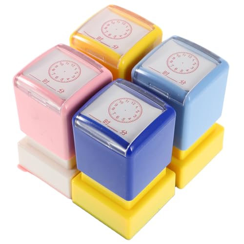 FRCOLOR 4 Stück Lernstempel Uhrzeit Lernspielzeug Bunte Stempel Für Jungen Mädchen Tragbar Pädagogisches Zeitverständnis Interaktives Uhrerkennen Für Schule Und Zuhause FRCOLOR 4 Stück Lernstempel Uhrzeit Lernspielzeug Bunte Stempel Für Jungen Mädchen Tragbar Pädagogisches Zeitverständnis Interaktives Uhrerkennen Für Schule Und Zuhause von FRCOLOR