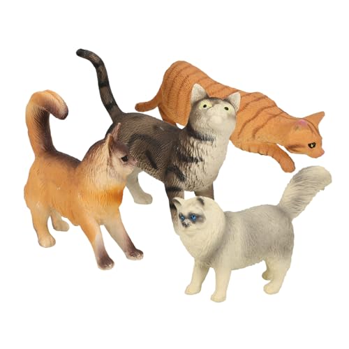 FRCOLOR 4 Stück Realistische Katzenfigur Teiliges Kleine Desktop Katzenfiguren Lebensechte Katzenskulptur Dekorativ für Wohnraumdeko FRCOLOR 4 Stück Realistische Katzenfigur Teiliges Kleine Desktop Katzenfiguren Lebensechte Katzenskulptur Dekorativ für Wohnraumdeko von FRCOLOR