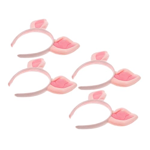 FRCOLOR 4 Stück Stirnband Mit Schweineohren Welpenohren Cosplay Kostüme Tierkopf-bopper Zootiere Ohren Maskerade-partybevorzugung Kopfbedeckungen Für Tiere Stoff Rosa von FRCOLOR