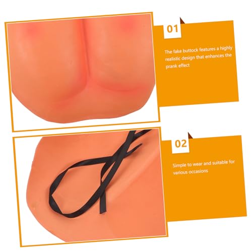 FRCOLOR 4 Stück Teiliges Realistische Fake Bum Buns aus Weichem Material Elastische Große Po Kostüm Accessoires für Party Streiche Lustige Verkleidung Leicht und Tragbar für Halloween und FRCOLOR 4 Stück Teiliges Realistische Fake Bum Buns aus Weichem Material Elastische Große Po Kostüm Accessoires für Party Streiche Lustige Verkleidung Leicht und Tragbar für Halloween und von FRCOLOR