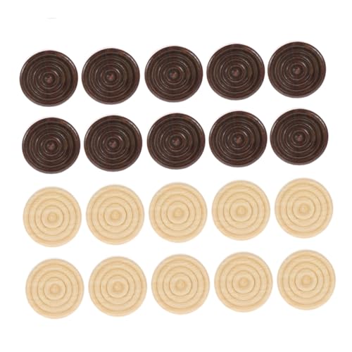 FRCOLOR 48 Stück Holzspielsteine Runde Checkers Schach Spielzubehör Für Familien Camping Reisen Vielseitige Brettspiele Zubehör FRCOLOR 48 Stück Holzspielsteine Runde Checkers Schach Spielzubehör Für Familien Camping Reisen Vielseitige Brettspiele Zubehör von FRCOLOR